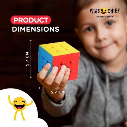 High Speed Stickerless 3x3 Magic Cube Puzzle Game Toy (1 Pieces)