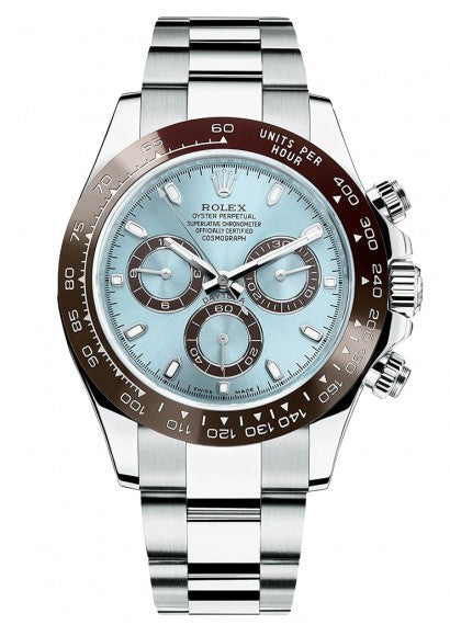 ROLEX Chronograph Daytona Quartz Silver Blue Metal Mens Watch for Man RLX-BLUE-DIAL-QTZ