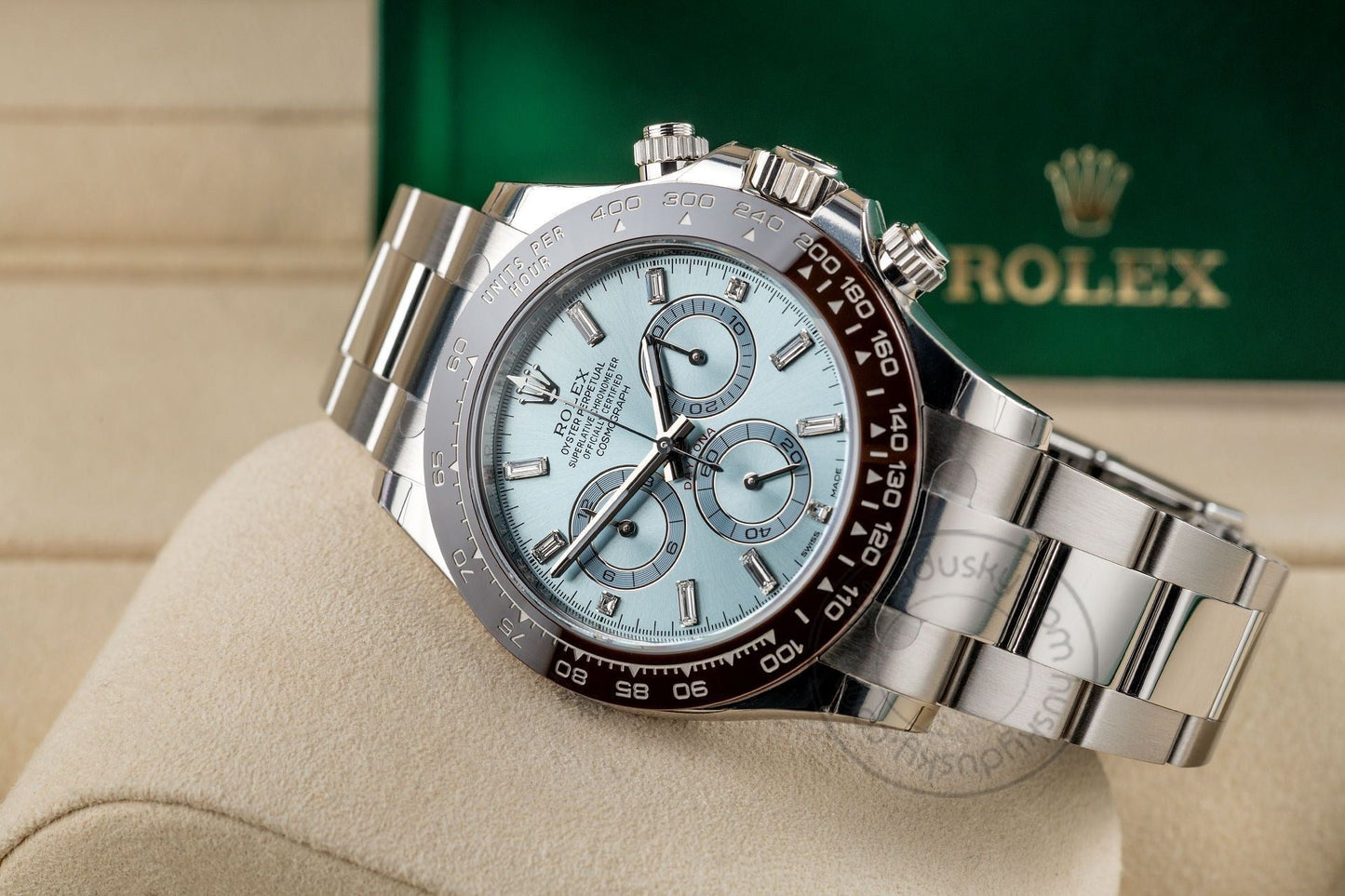 ROLEX Chronograph Daytona Quartz Silver Blue Metal Mens Watch for Man RLX-BLUE-DIAL-QTZ