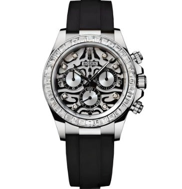 Trendy Chronograph Daytona Eye Of The Tiger Chronograph Quartz Silver Dial Chronometer Diamond Men's Watch TIGER-116589