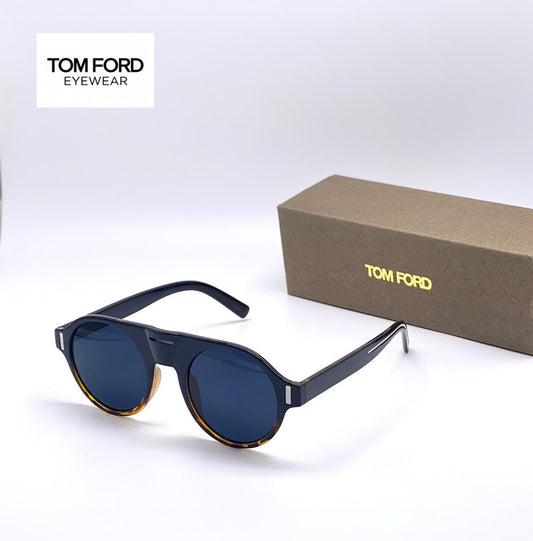 Tom Ford Branded Black Color Round Glass Men's And Women's Sunglass With Multi Color Stick Unisex Gift Sunglass TF-8575