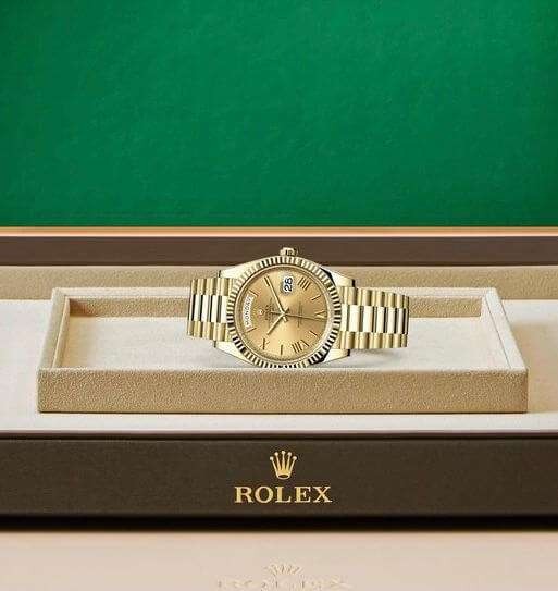 Oyster Perpetual Day-Date Golden Dial Men's Watch RLX-OYST-GOLD