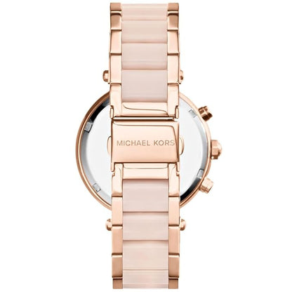 MK Rose Gold Dial Women's Watch For Girl Or Woman Mk5896 Two-Tone Strap Best Gift Watch