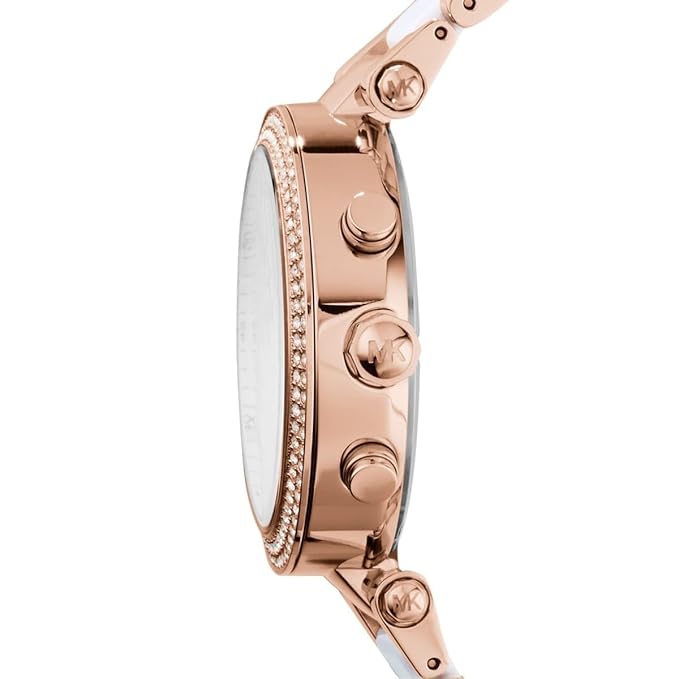 MK Parker Chronograph White Womens Watch For Girl Or Woman MK-5774 Diwali Festive Sale