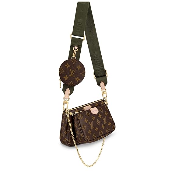 LOUIS VUITTON Cross Body Handbag In Stunning Brown In Checks Pattern Brown Color Belt Women's Or Girls Bag Along with sling- Stylist Daily Use Bag LV-2874