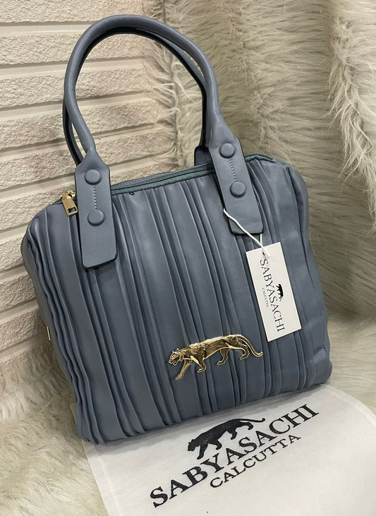 SABYASACHI Tote Handbag Premium Quality Bag In a Attractive Stylist In Grey Color Hand Bag With Tote Bags Branding, Tag & Dust Cover With 3 Apartment And Long Sling For Women's Or Girl's SS-9105B
