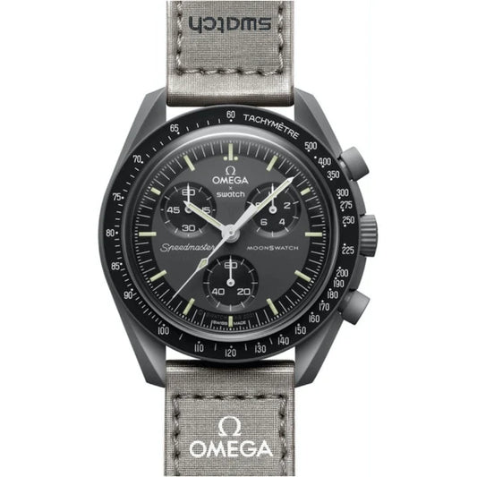 Swatch x Omega Black Dial/Gray Strap Bioceramic Moonswatch Mission to Mercury OG-1021