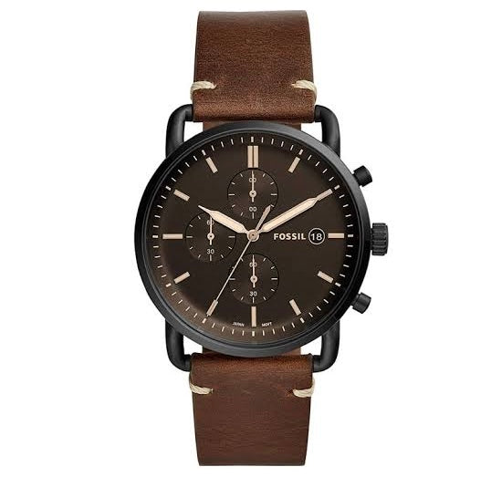 Fossil Analogue-Digital Men’s Watch (Black Dial Brown Colored Strap) FS-05015 – Best for Gift