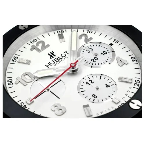 Hublot Wall Clock White Automatic Chronogarph Design Metal Art Wall Clock White Dial With Metal Black Case HB-WC-702