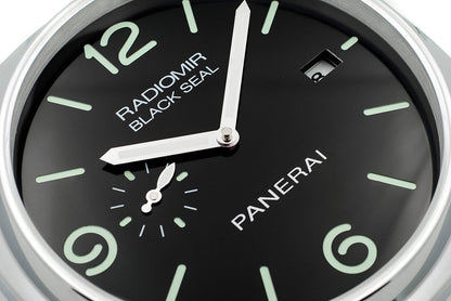 Panerai High Quality Silver Case with Black Dial Wall Clock Stainless Steel Metal Wall Clock PR-WC-909