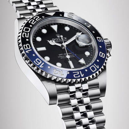 Rolex GMT-Master II Oyster Perpetual Bidirectional Rotatable Bezel Dual-Color Blue & Black Dial and a Jubilee bracelet Men's Watch RLX-GMT-5305