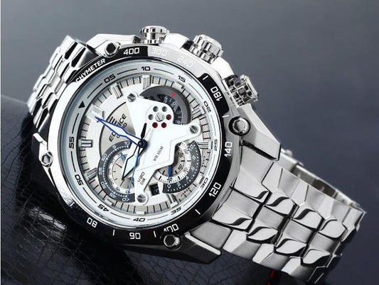Casio Edifice Chronograph White Dial Quartz Watch For Men-EFR-6441