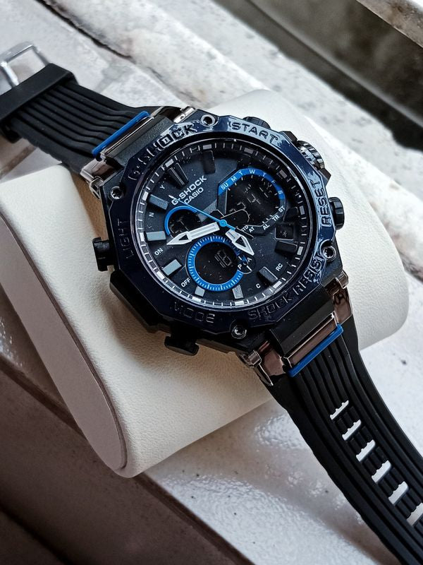 Casio G-Shock Analog-Digital Black Dial x Blue Case Men's Watch-GS-6062
