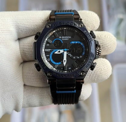 Casio G-Shock Analog-Digital Black Dial x Blue Case Men's Watch-GS-6062