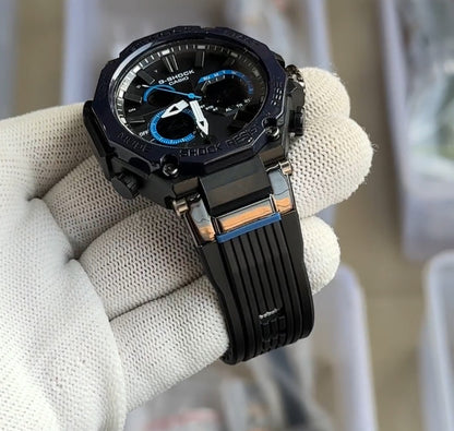 Casio G-Shock Analog-Digital Black Dial x Blue Case Men's Watch-GS-6062