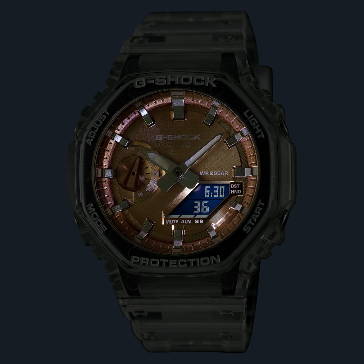 Casio G-Shock Analog-Digital Rose-Gold Dial Men's Watch - GS-1580