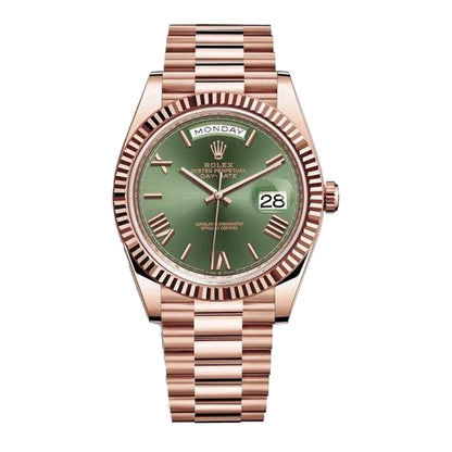 RLX Watch Oyster Perpetual Day-Date Green Dial Metal Watch for Man RLX-OYSTER