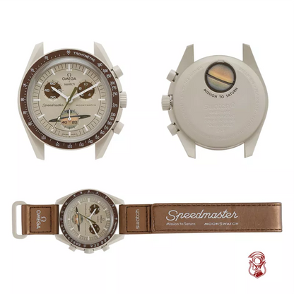 Swatch x Omega Brown Dial/Brown Strap Bioceramic Moonswatch Mission to Mercury OG-1026