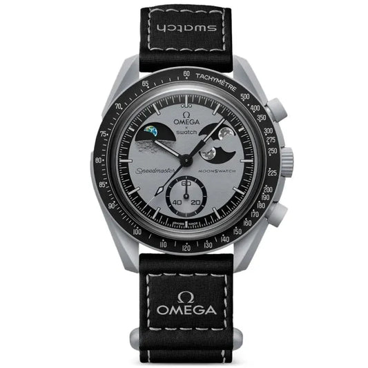 Swatch x Omega Gray Dial/Black Strap Bioceramic Moonswatch Mission to Mercury OG-1034