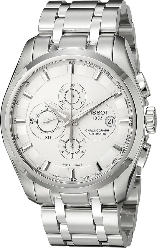 Tissot Chronograph Silver White Metal Formal Casual Men's Watch TS-SS01