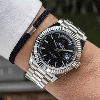 Rolex Oyster Perpetual Day-Date Black Dial Men's Watch RLX-OYST-BLK