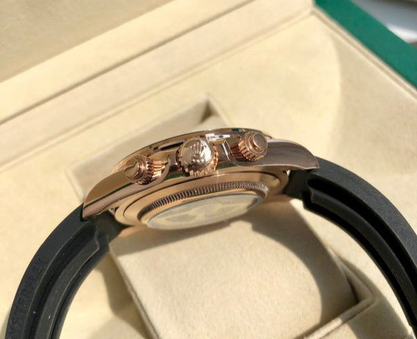 Rolex Cosmograph RoseGold Color Dial Ring Bezel Daytona Chronograph Quartz Chronometer Men's Watch - RLX-1163