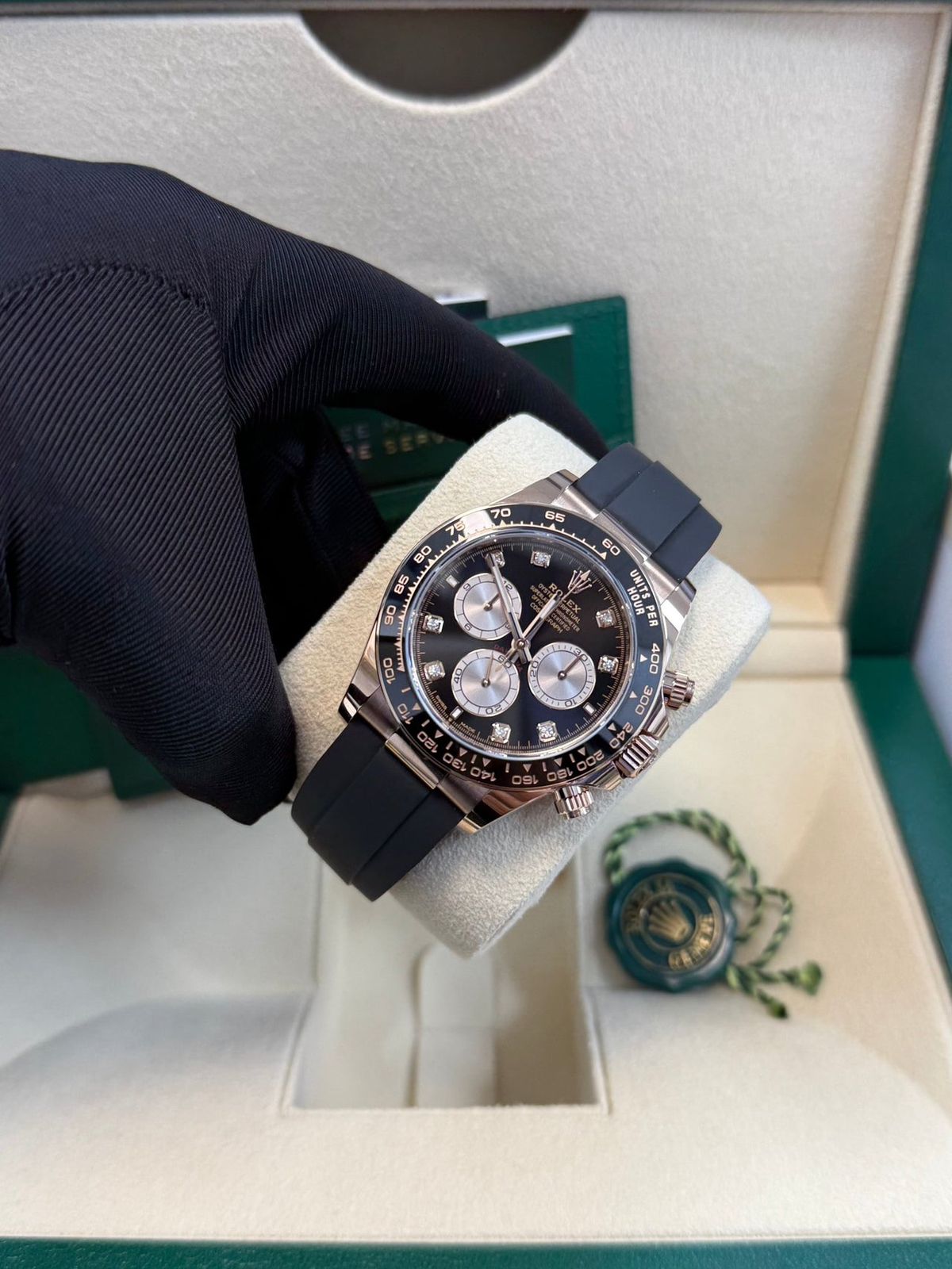 Rolex Cosmograph RoseGold Color Dial Ring Bezel Daytona Chronograph Quartz Chronometer Men's Watch - RLX-1166