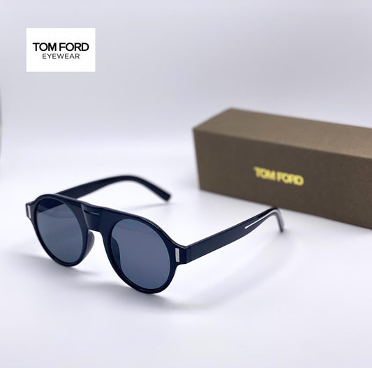 Tom Ford Branded Black Color Round Glass Men's And Women's Sunglass With Black Color Stick Unisex Gift Sunglass TF-7392