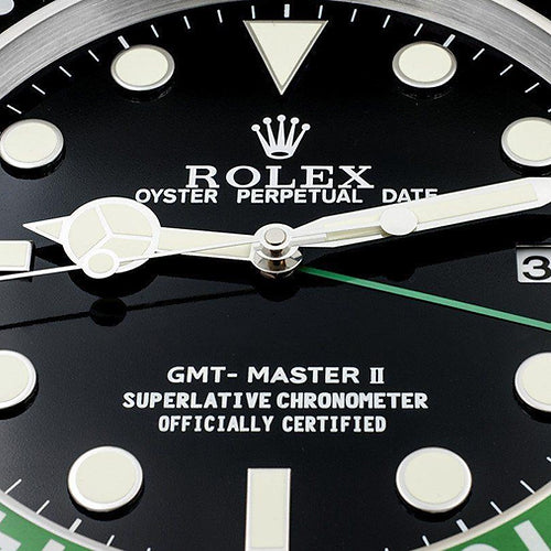 Rolex Wall Clock Quartz Analog Multi Color With Black Dial/Black & Green Case Clock RLX-WC-118