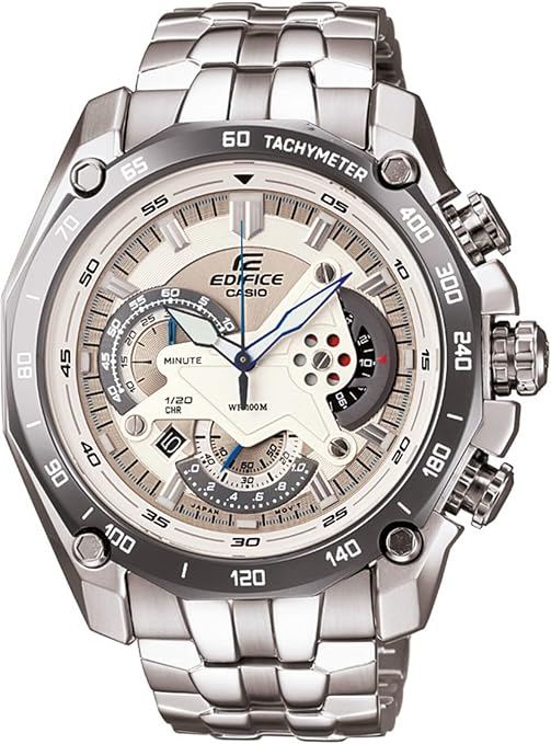 Casio Edifice Chronograph White Dial Quartz Watch For Men-EFR-6441