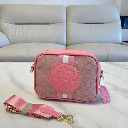Coach New Pink Leather Bag Stylist Daily Use Hand-Bag CO-4450-WBG