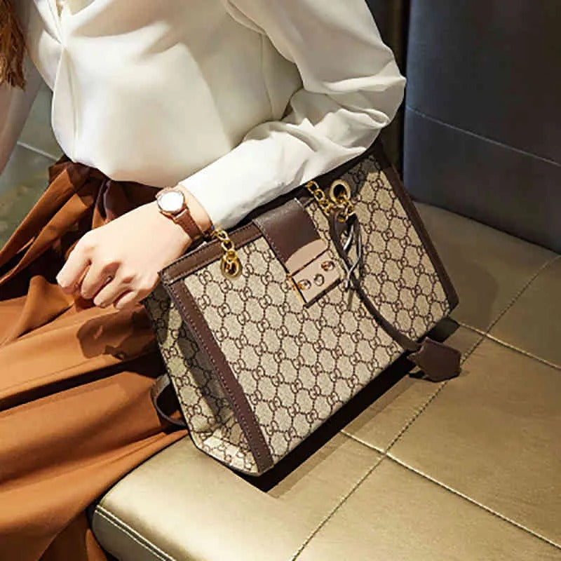Gucci Trending Tote GG Coated Bag For Women’s Or Girls- Best For Travelling And Outdoor Party bag GC-7985-WBG