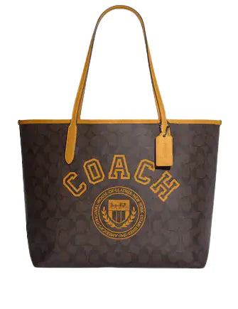 Coach New Black City Tote In Signature Canvas Stylist Daily Use Hand-Bag CO-4441-WBG