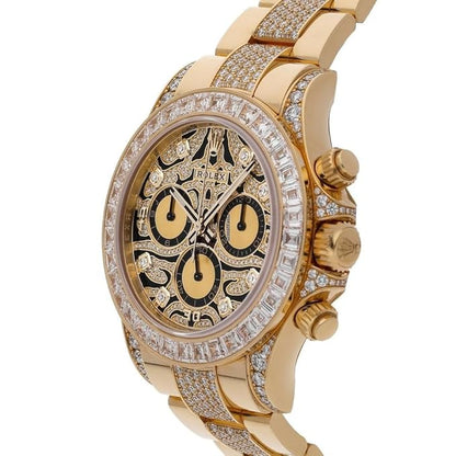 RLX Diamond Set - Eye of the Tiger Watch With Gold Color For Men's And Women's-Rlx-Tiger-4041