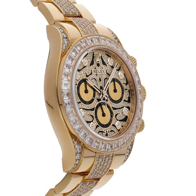 RLX Diamond Set - Eye of the Tiger Watch With Gold Color For Men's And Women's-Rlx-Tiger-4041