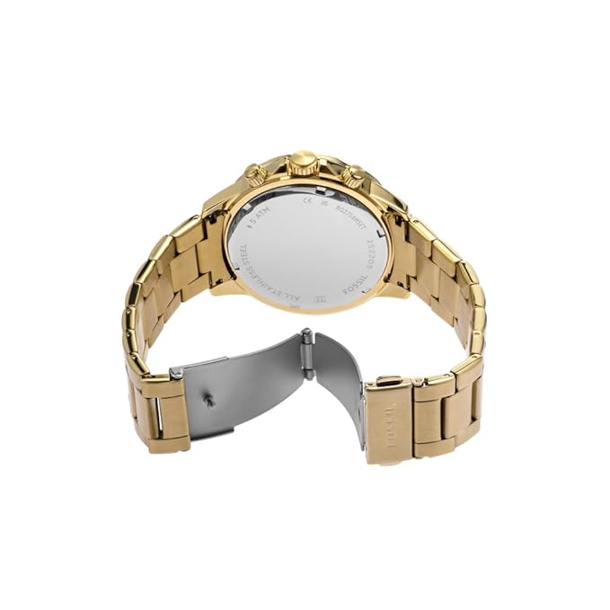 Fossil Analog Green Dial & Gold Strap Men's Watch FS-2545