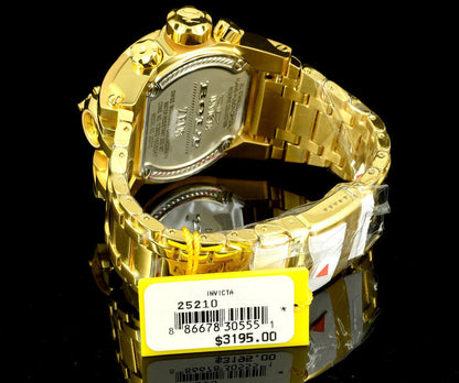 Invicta Reserve Mens 52mm Bolt Zeus Magnum Swiss Quartz Dual Movement Iridescent Men's Watch INC-GOLD