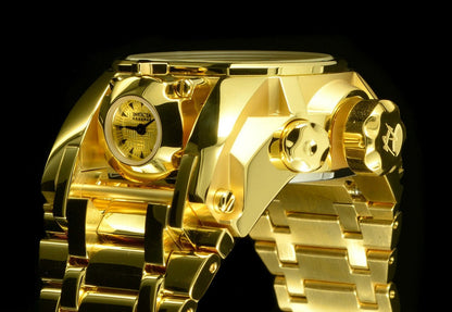 Invicta Reserve Mens 52mm Bolt Zeus Magnum Swiss Quartz Dual Movement Iridescent Men's Watch INC-GOLD