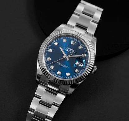 Rolex Datejust 41 Blue Dial Oyster Bracelet Men's Watch-RLX-5307