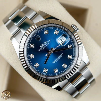 Rolex Datejust 41 Blue Dial Oyster Bracelet Men's Watch-RLX-5307