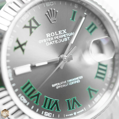 Rolex Datejust 41 'Wimbledon' Silver Dial Oyster Bracelet Men's Watch-RLX-5306