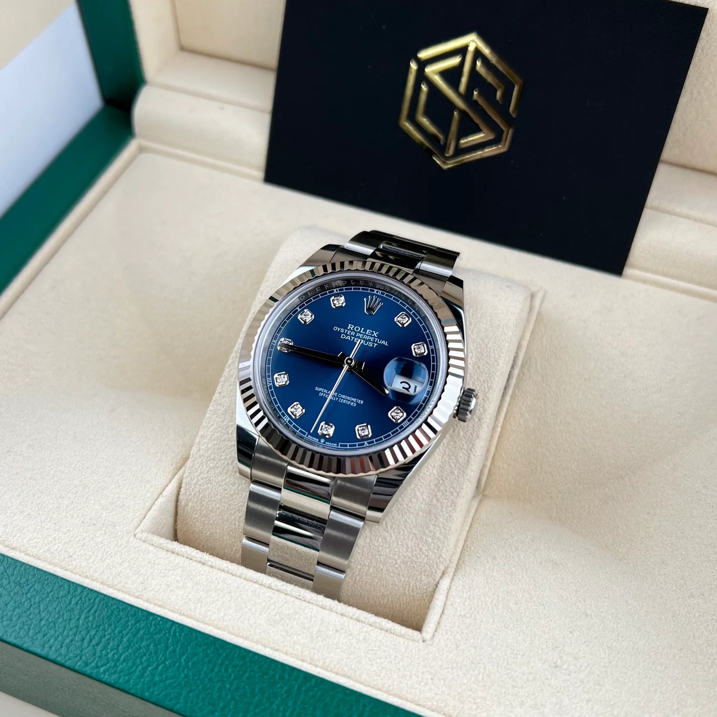 Rolex Datejust 41 Blue Dial Oyster Bracelet Men's Watch-RLX-5307