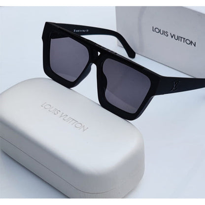 Louis Vuitton Black Color Glass Men's Women's Sunglass For Man Woman Or Girl LV-1502 Black Stick Gift Sunglass