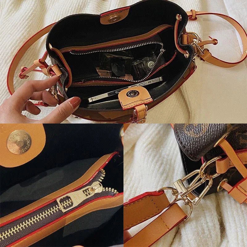 LV Brown New Leather Bag Stylist Daily Use Hand-Bag LV-4456-WBG