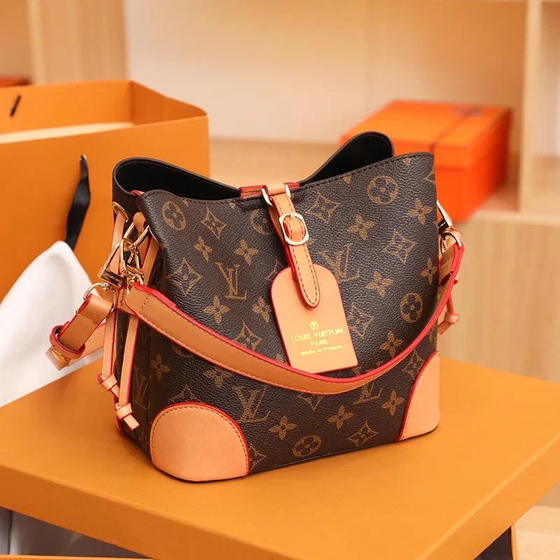 LV Brown New Leather Bag Stylist Daily Use Hand-Bag LV-4456-WBG