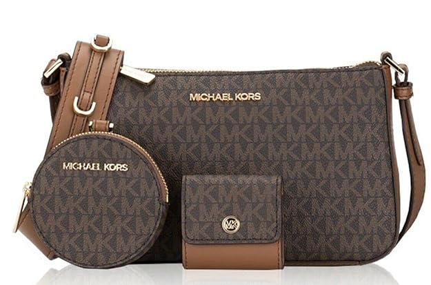 MK New Brown Multi-Pouch Leather Stylist Daily Use Hand-Bag MK-4448-WBG