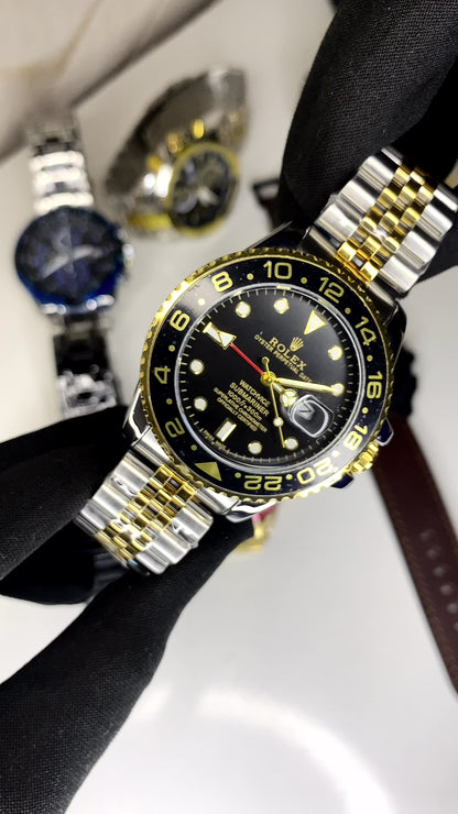 Rolex GMT-Master II Oyster Perpetual Bidirectional Rotatable Bezel Dual Color Jubilee bracelet Men's Watch RLX-GMT-5014