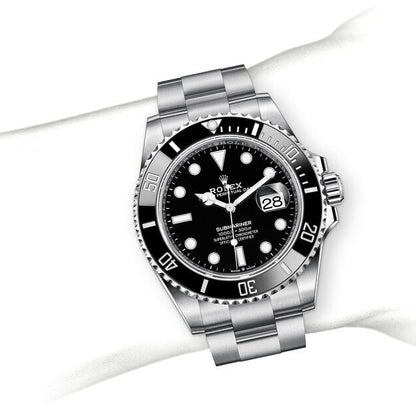 Trendy Rolex Submariner Quartz Full Black Dial Metal Men's Watch - 116610Ln