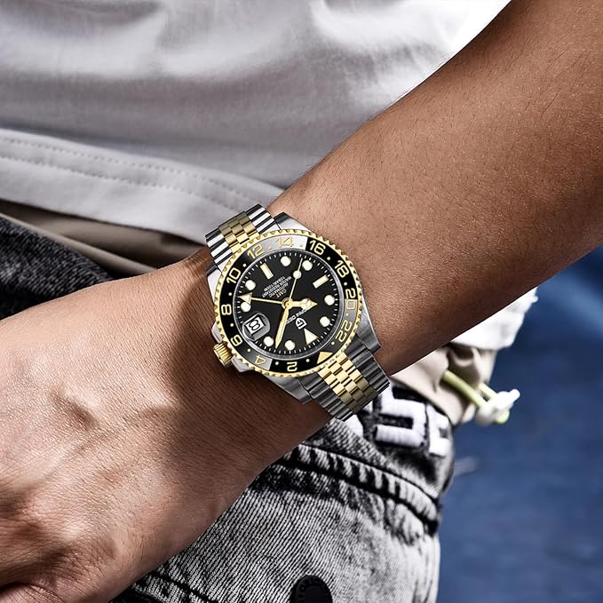 Rolex GMT-Master II Oyster Perpetual Bidirectional Rotatable Bezel Dual Color Jubilee bracelet Men's Watch RLX-GMT-5014