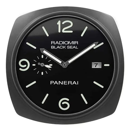 Panerai Metal High Quality Wall Clock Black Case with Black Dial Luxury Stainless Steel Metal Wall Clock For Royal Home  PR-WC-911